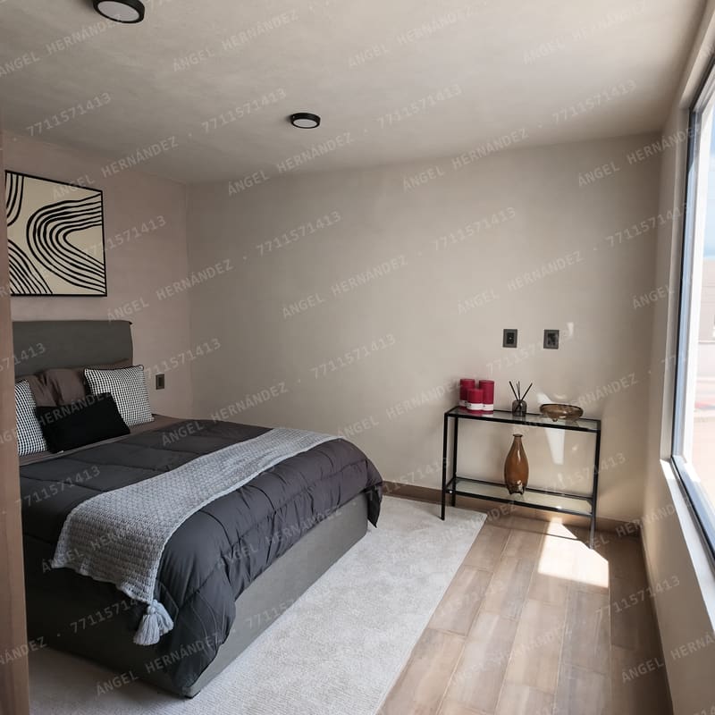 Tercera recámara con closet en planta alta de Creta Rooftop