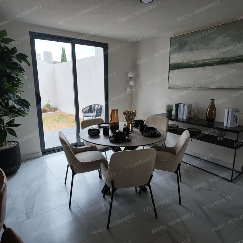 Medio baño de visitas en planta baja de modelo Recinto, Basalto