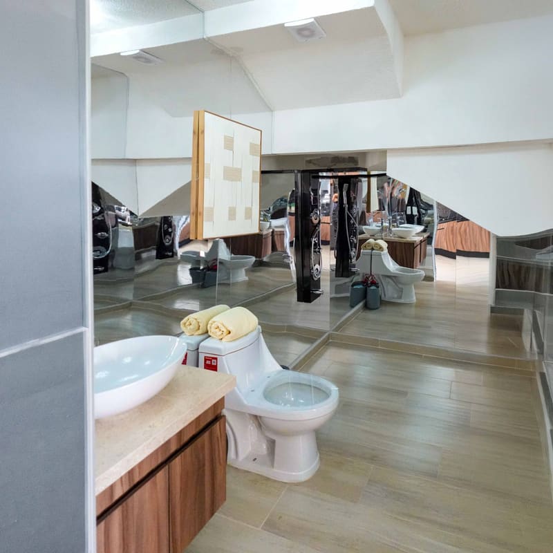 Medio baño de visitas en planta baja de modelo Castilla, Real Bilbao