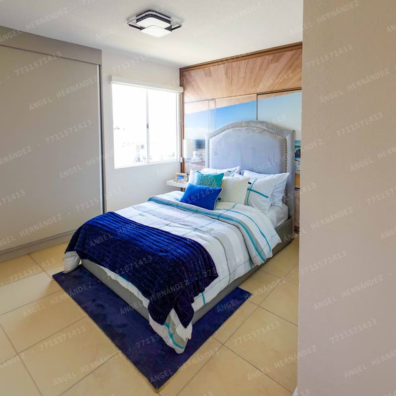 Recámara principal con espacio para cama matrimonial en Córdoba, Real Bilbao