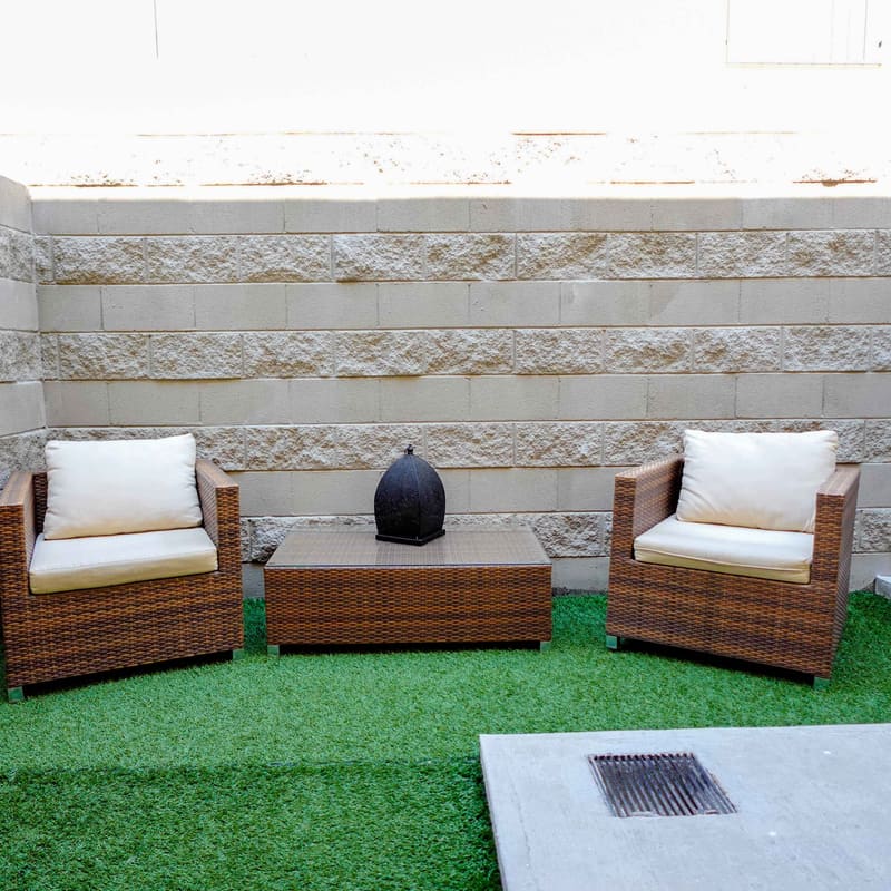 Patio posterior de servicio con lavadero en modelo Córdoba, Real Bilbao
