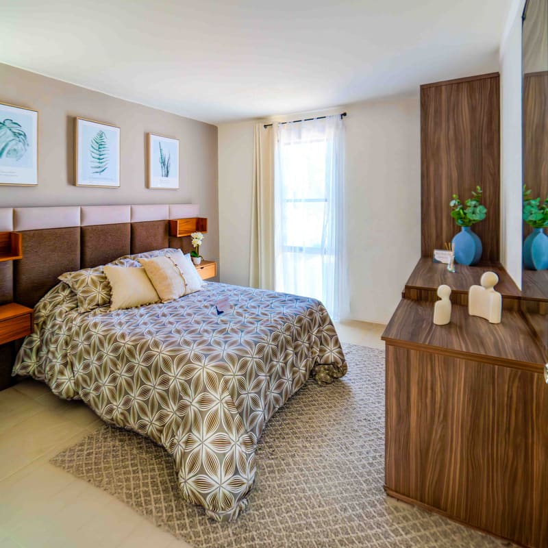 Recámara principal con amplio espacio en modelo Piamonte, Rinconada La Joya